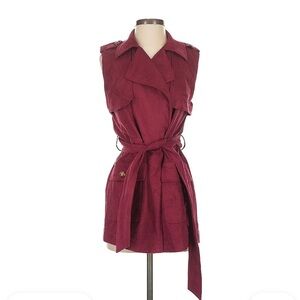 Burgundy trench coat, extra small by express